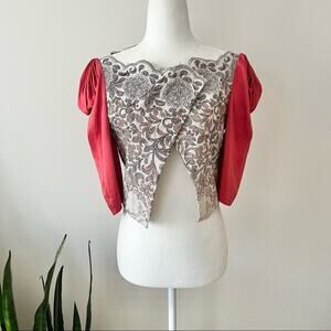 Gary Graham Embroidered Cropped Jacket